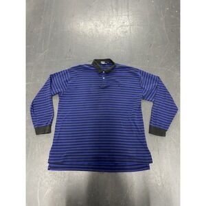 Polo Ralph Lauren Mens Long Sleeve Rugby Polo Blue/Black Size XL Pullover Preppy
